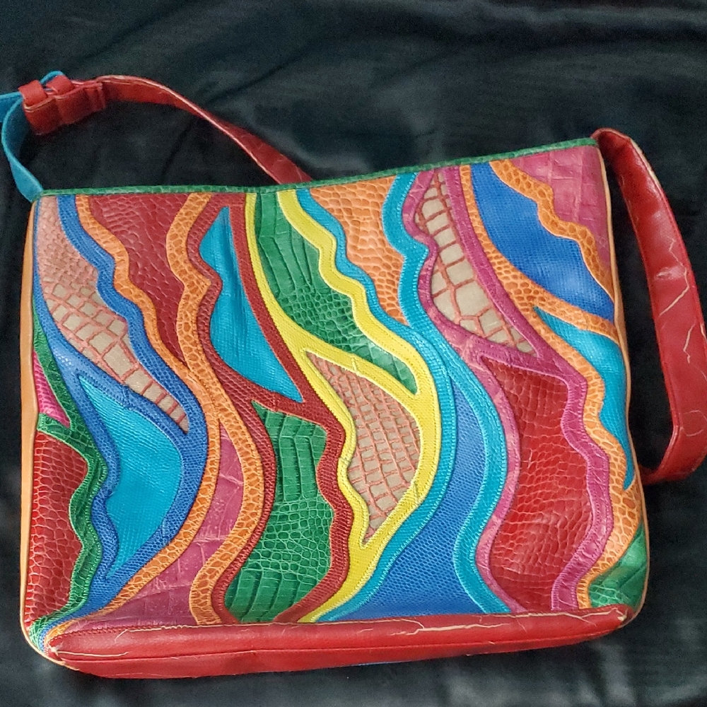 Sharif Multicolor Leather Shoulder Bag